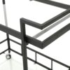 2 Tier Bar Cart, Utility Cart, Rolling Serving Cart, Kitchen Cart With Storage Shelves - Black - Image 11