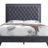 Queen Bed Classic Design - Gray - Image 3