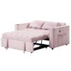 Multi Functional Sofa Bed With Cup Holder And USB Port For Living Room Or Apartments - Pink - Image 16
