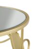 Modern Side Table With Mirror Top And Metal Frame - Gold / Clear - Image 19
