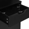 Kitchen Pantry Storage Cabinet, Modern Buffet Cabinet With Kitchen Cart, Tall Kitchen Hutch Cabinet With Microwave Stand, Food Pantry Cabinet With 3 Rattan Doors And Adjustable Shelves - Black - Image 8