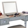 Mirrored Vanity Desk With Drawers And Stool, Flip Up Dressing Table Set For Makeup Room, And Glass Construction - Silver - Image 6