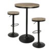 Dakota - 3 Piece Industrial Farmhouse Dining Set - Black - Image 2