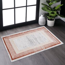 Marfi - 2' X 3' Bordered Area Rug - Brown / Ivory