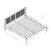 King Bed With Rattan Panel Headboard - Black - Image 6
