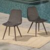 Dreamweaver - Outdoor Dining Chair With Powder Coated Legs (Set of 2) - Brown - Image 6