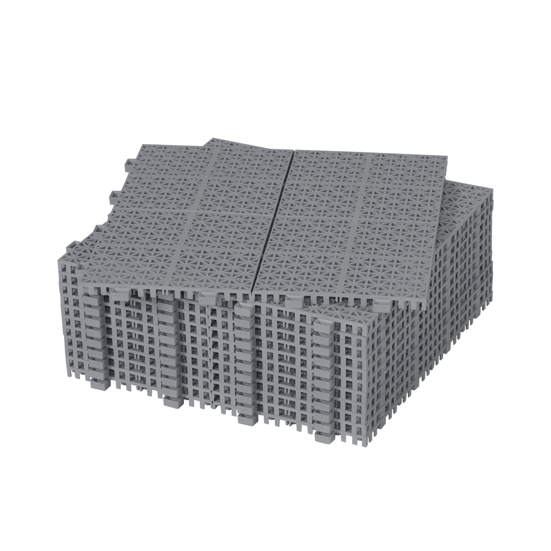 Interlocking Deck Tiles Plastic Waterproof Outdoor All Weather Anti-Slip Bathroom Shower Balcony Porch Strong Weight Capacity Upto 6613 Lbs, Rosette Pattern Pack Of 12 - Gray - Image 22