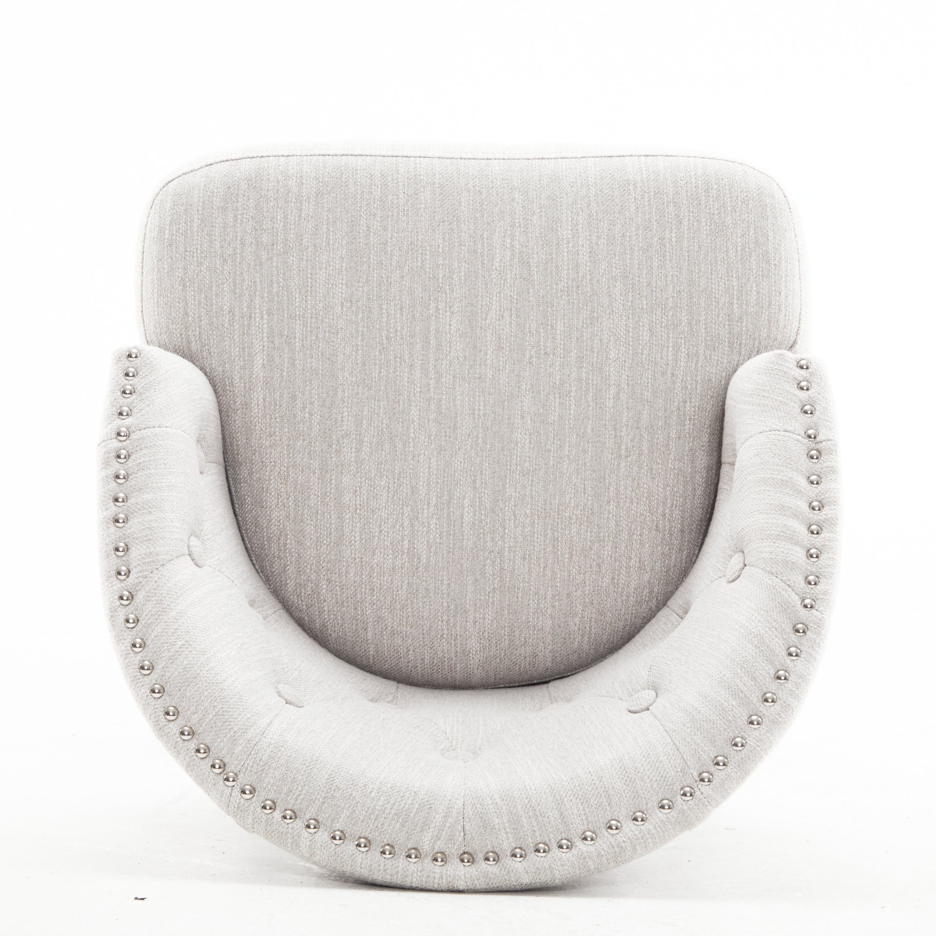 Swivel Counter Stools (Set of 2), Upholstered Counter Height Bar Stools With Solid Rubber Wood Frame, Backrest, Footrest, Armless Barstools For Home Bar, Kitchen Counter - Natural / Beige - Image 16