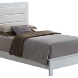 Twin Bed Contemporary - Elegant White