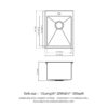 Stainless Steel Drop In Kitchen Sink 15 X 20" 16 Gauge Single Bowl - Brushed Nickel - Image 3