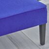 Contemporary Loveseat With Upholstered Fabric And Birch Wood Legs - Navy Blue - Image 6