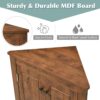 Triangle Bathroom Storage Cabinet With Adjustable Shelves, Freestanding Floor Cabinet For Home Kitchen - Brown - Image 3