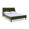 Aspen - Queen Vertical Tufted Modern Headboard Platform Bed Set - Olive Green - Image 3