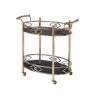 Ottesen - Glass Serving Cart - Black / Gold - Image 2