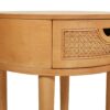 Cabana - Round Cane Storage Side Table - Natural Brown Oak - Image 7