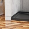 Anti Slip Center Drain Single Threshold Shower Base Slate - Black - Image 6