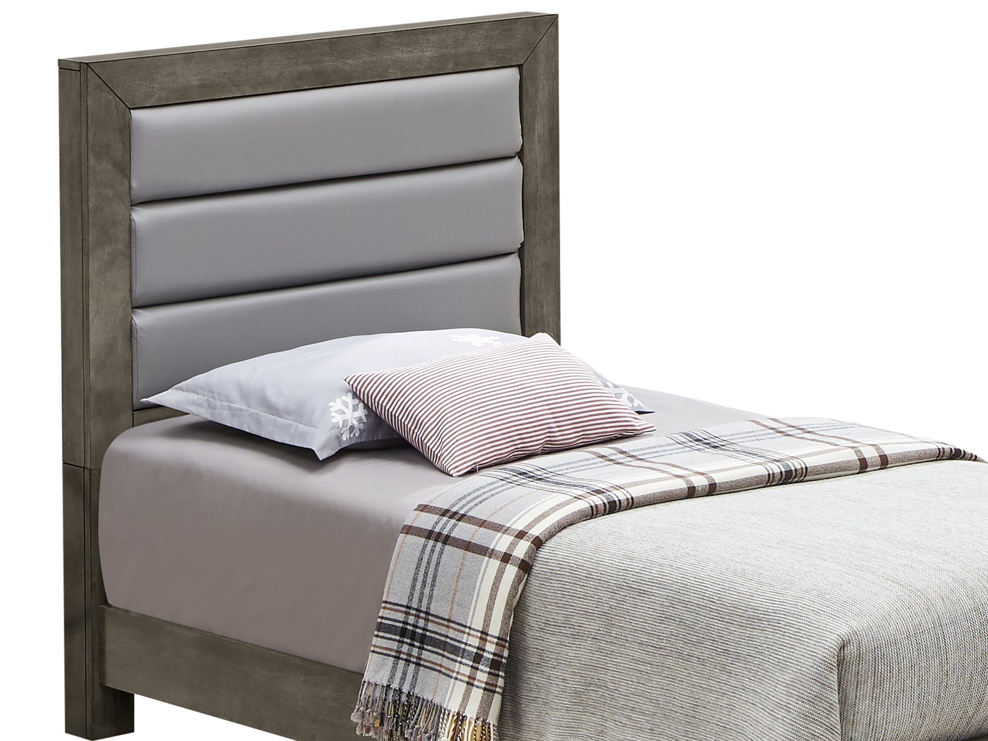 Twin Bed For Modern Spaces - Gray - Image 5