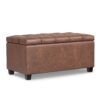 Sienna - Storage Ottoman Bench - Brown - Image 2