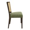 Mid Century Rattan Dining Chair Without Arms (Set of 2) - Dark Brown / Green - Image 6