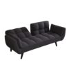 Sofa Soft Two Armrests Throw Pillow Pillow Comfortable Fit Apartment Bedroom Small Space - Black - Image 10