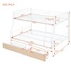 Full Long Over Queen Bunk Bed With 2 Drawers - White - Image 22
