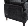 Modern Style Chenille 2 Seater Sofa With LED Light, USB Port And Storage Bag - Black - Image 18