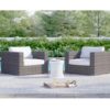 Comfortable Patio Chair With Cushions - Gray Mix - Image 5