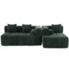 Sectional Sofa Full Compressed Sofa Modular Sofa Couch Free Combined Sofa With Deep Seating And 2 Side Pockets For Living Room - Green - Image 20