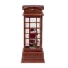 Christmas Lighted Water Spinning Phone Booth With Santa On Phone, 3*AA Batteries Required - White / Red - Image 6