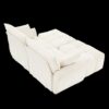 Cozy Plush 2 Seater Sofa Set With Ottomans And Throw Pillows - White - Image 19