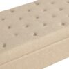 Convertible Folding Sofa Bed Ottoman With Memory Mattress And Tufted Design - Beige - Image 15