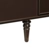 Modern Rectangle Coffee Table With Four Drawers, Wood Coffee Table With Metal Handles And Four Solid Wood Legs For Living Room - Brown - Image 11