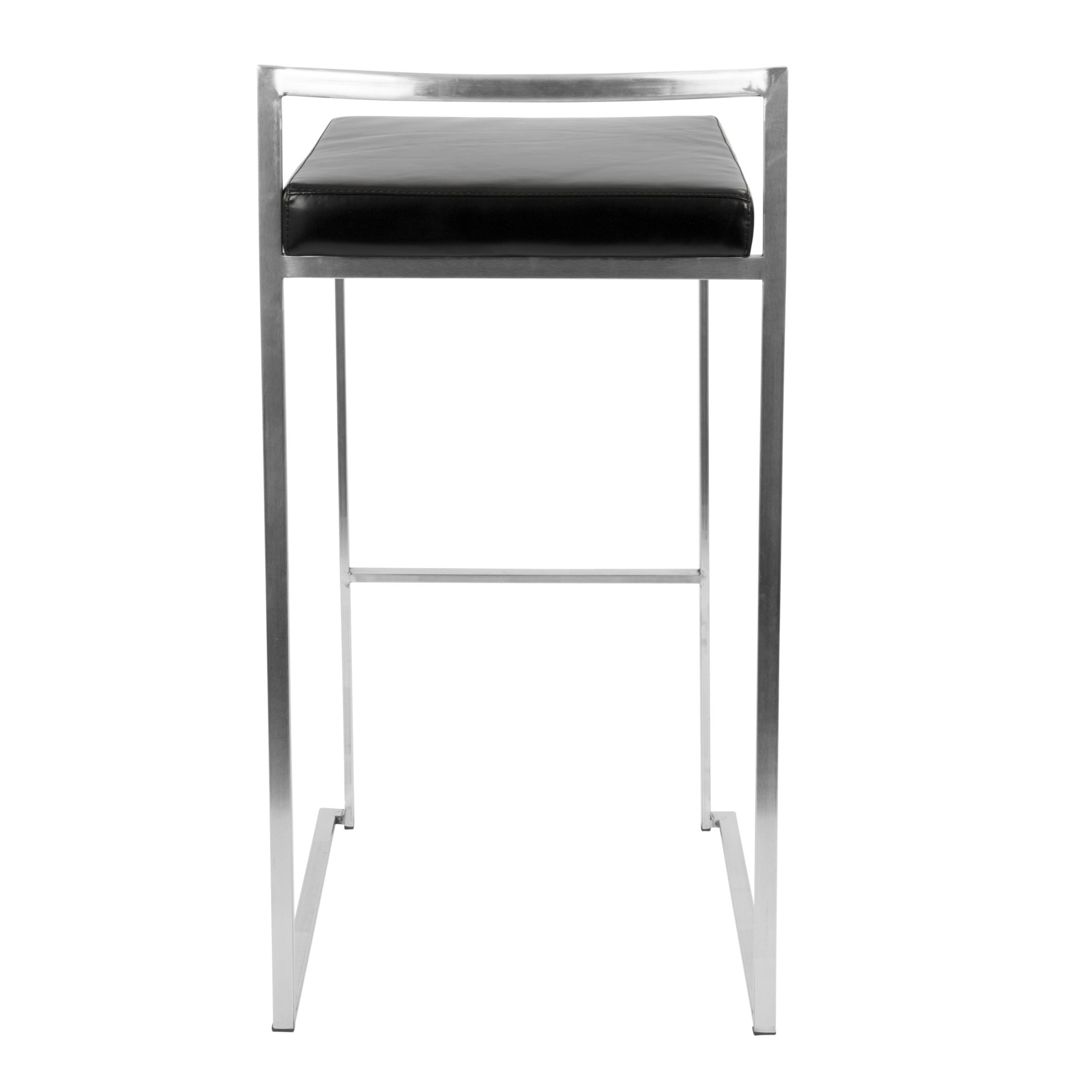Fuji - Contemporary Stackable Barstool (Set of 2) - Black - Image 5