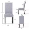 Amaranthine - Upholstered Dining Chair With High Back And Wood Legs (Set of 2) - Light Gray - Image 3