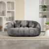 Durable Comfort High Back Bean Bag Sofa Lounger For Adults And Kids - Gray - Image 4