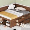 Full Size Daybed With Drawers And Shelves - Walnut - Image 12