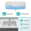 Quartz Kitchen Sink 33 X 22" Granite Composite Drop In Kitchen Sink - White - Image 7
