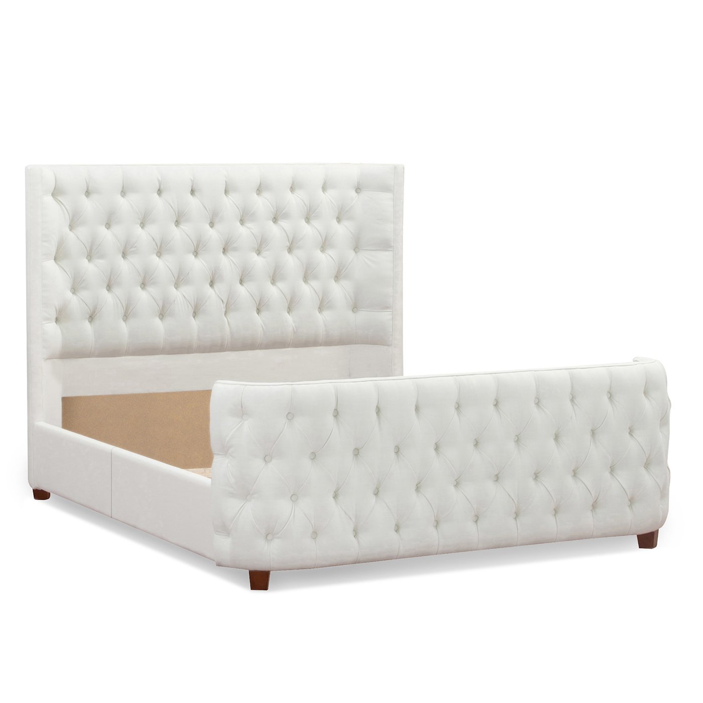 Brooklyn - Queen Tufted Panel Bed Headboard And Footboard Set - Antique White - Image 9