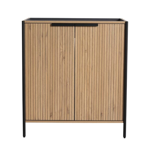 Contemporary Freestanding Bathroom Vanity & Adjustable Shelves - Light Coffee