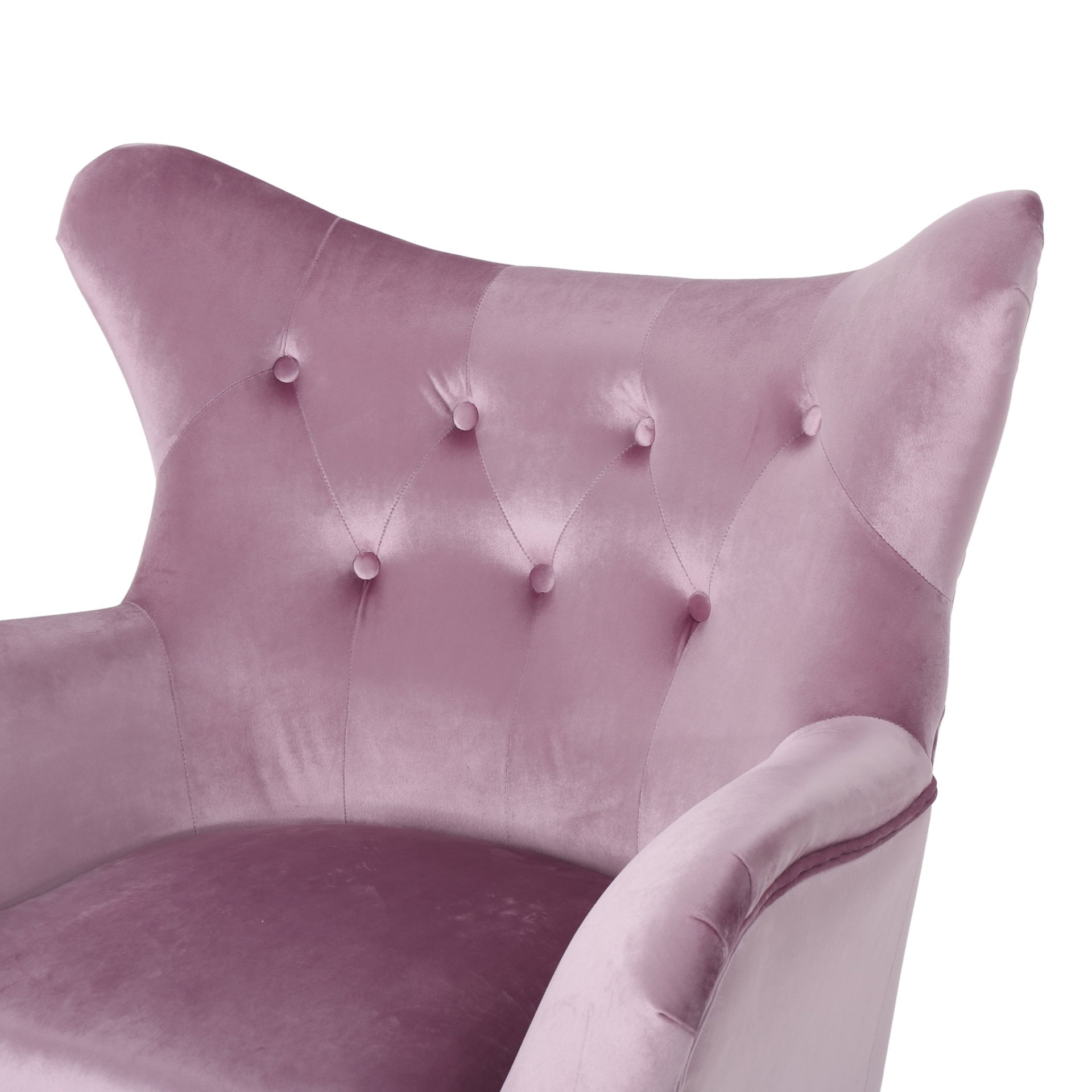Alyssa - Upholstered Arm Chair With Wingback Design - Lavender - Image 9