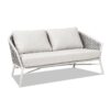 Rowan - Rope Barrel Back Patio Conversation Loveseat Sofa - Optic White - Image 2