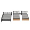 Full Over Twin-Twin Triple Bunk Bed With Drawers And Staircase - Black - Image 13