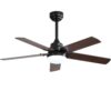 Modern Ceiling Fan With 3 Color Dimmable Light 5 Blades Remote Control Reversible Dc Motor For Bedroom - Black - Image 11