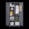 Metal Storage Cabinets, Cleaning Tool Cabinet With Locking Door, Tall Broom Tool Organizer, Large Storage Cabinet For Kitchen - Gray - Image 21