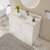 43" Bathroom Vanity, Multi Functional Cabinet - White - Image 4