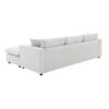 Modern Sectional Sofa With Throw Pillows, Cloud L Shaped Couch Set With Wide 4 Seat Comfy Couch Set With Movable Ottoman - White - Image 9