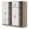 6 Door Wardrobe With Shelves And Drawers - Natural - Image 2