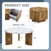 Fashionable Versatile Coffee Table Set - White / Wood - Image 3