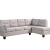 Dalia - Linen Modern Sectional Sofa With Right Facing Chaise - Light Gray - Image 7