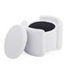Cozy Boucle Storage Ottoman: Stylish Comfort With Hidden Storage - White - Image 7